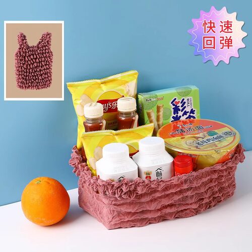 魔术伸缩袋折叠购物袋便携大容量懒人收纳袋买菜旅行超市逛街备用 - 图0