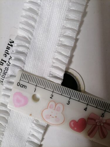 1米宽3CM双面白色皱褶木耳双边柔软lolita周边小物语蝴蝶结手工DI - 图1