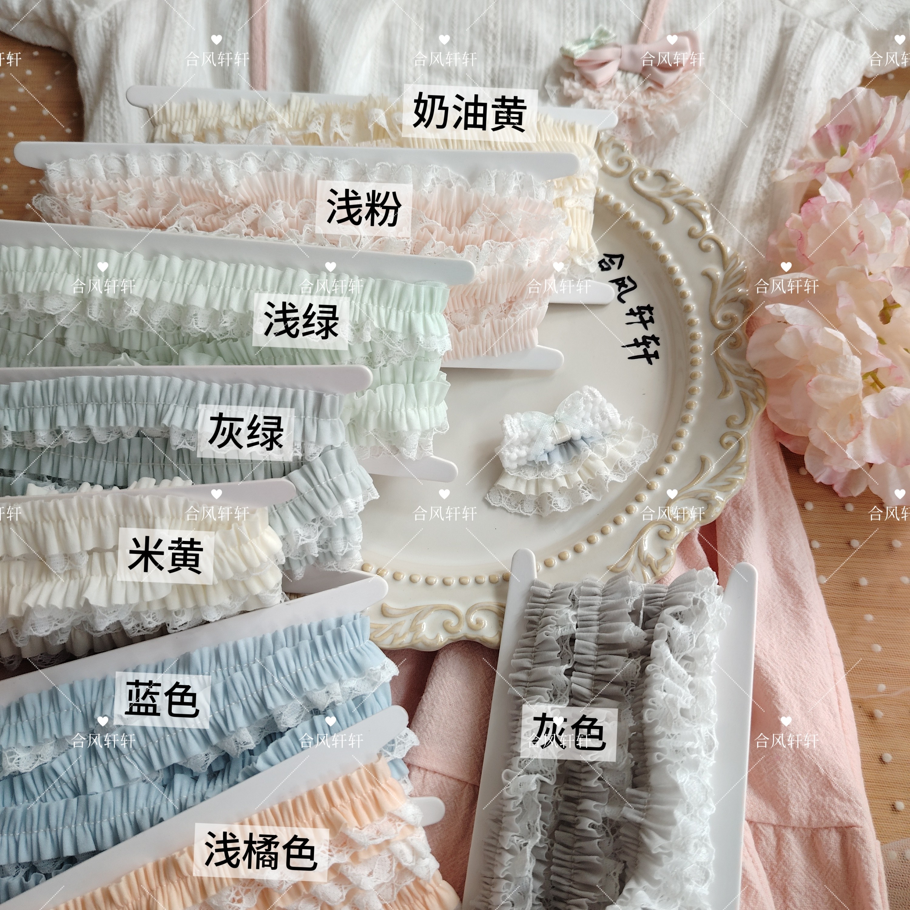 3分甜感清欢少女浅色双拼蕾丝木耳花边发夹BJD多层裙摆兜肠圈2.1,淘宝优惠券,粉丝福利购,淘宝优惠卷