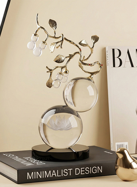 新中式招财水晶葫芦摆件乔迁礼物