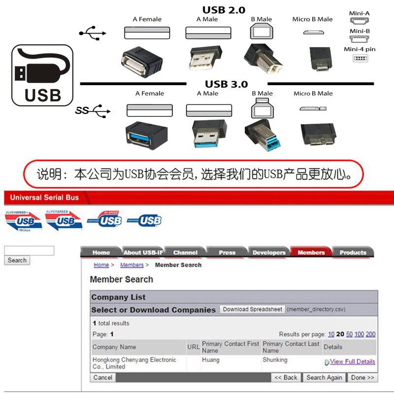 CY USB 3.0左弯对右弯公对公直连线.高端数据线转接线 USB公对公_虎窝淘