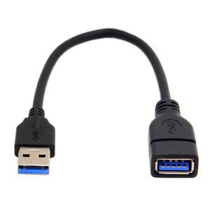 CY 高速USB 3.0 A公对USB 3.0 A母 硬盘数据线 公对母延长线 17cm 笔记本连接线 电脑转接线USB数据延长线公