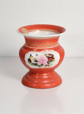 结婚喜庆三件套红色水瓶脸盆痰盂