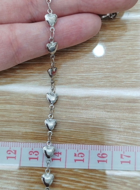 金属服饰爱心链条配件内衣新款背带裤吊肩带裙挂饰领口袖子连接扣