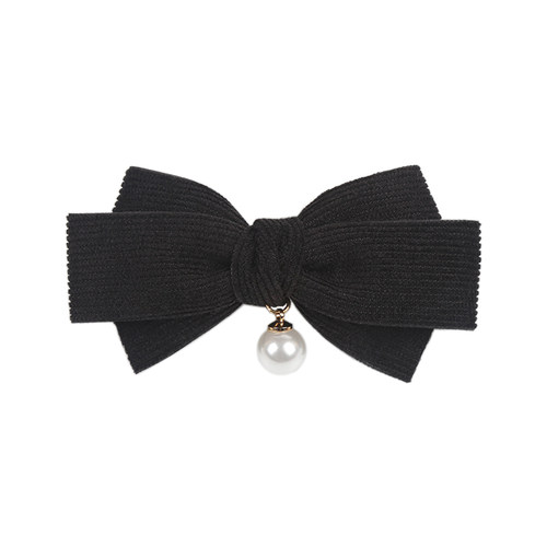 秋冬新款气质蝴蝶结发饰女发夹弹簧夹简约百搭韩国顶夹后脑勺边夹 - 图3