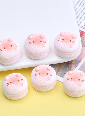 树脂配件奶油胶diy卡通发夹洞洞鞋扣饰品装饰可爱KT夹心饼干食玩