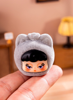 抖音爆款植绒夜光梦梦猫盲袋对对碰小摆件公仔潮玩树脂diy装饰品