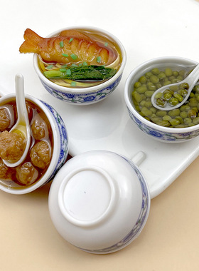 解压发泄情绪盲袋食物工艺品4cm大碗面条模型儿童食玩饰品