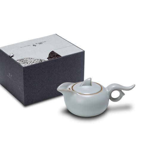 汝窑茶壶台湾冠杰内开片汝瓷功夫茶具开片可养功夫茶器单壶包邮 - 图3
