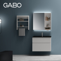 View Bogabo Brief Bath Room Cabinet Composition Small Family toilet rock plate Wash Terrace Mirror Cabinet Basin Hanging Wall type C60