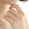 Zheng Yinji pure silver 999 ring beaded sterling silver women's ring fashionable and simple gift for girlfriend with exquisite ring