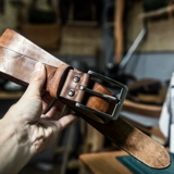 Мужской ремень ручной работы для отдыха, кожаные штаны из нержавеющей стали, из натуральной кожи, воловья кожа
