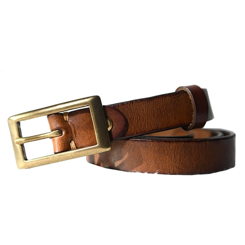 Оригинальный ретро медный кожаный универсальный ремень ручной работы, простой и элегантный дизайн