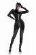 Spring 2025 zippered patent ຫນັງ jumpsuit ສໍາລັບແມ່ຍິງ