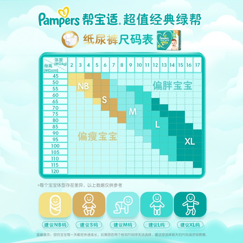 帮宝适超薄干爽绿帮新生1尿不湿 帮宝适纸尿裤