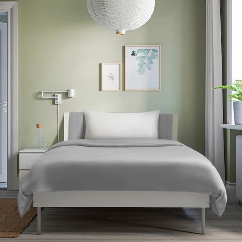 宜家国内代购布瓦拉双人床单人床小户型床架简约出租房床单身公寓 - 图0