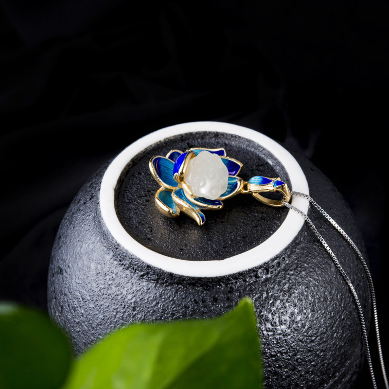 [纯洁的爱]和田玉s925银 非常泰项链