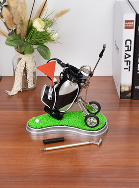 多功能时尚风高尔夫带笔筒小摆件