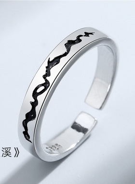 复古极乐戒指小众高级感仿泰银指环支持打样小批量男士戒指批发