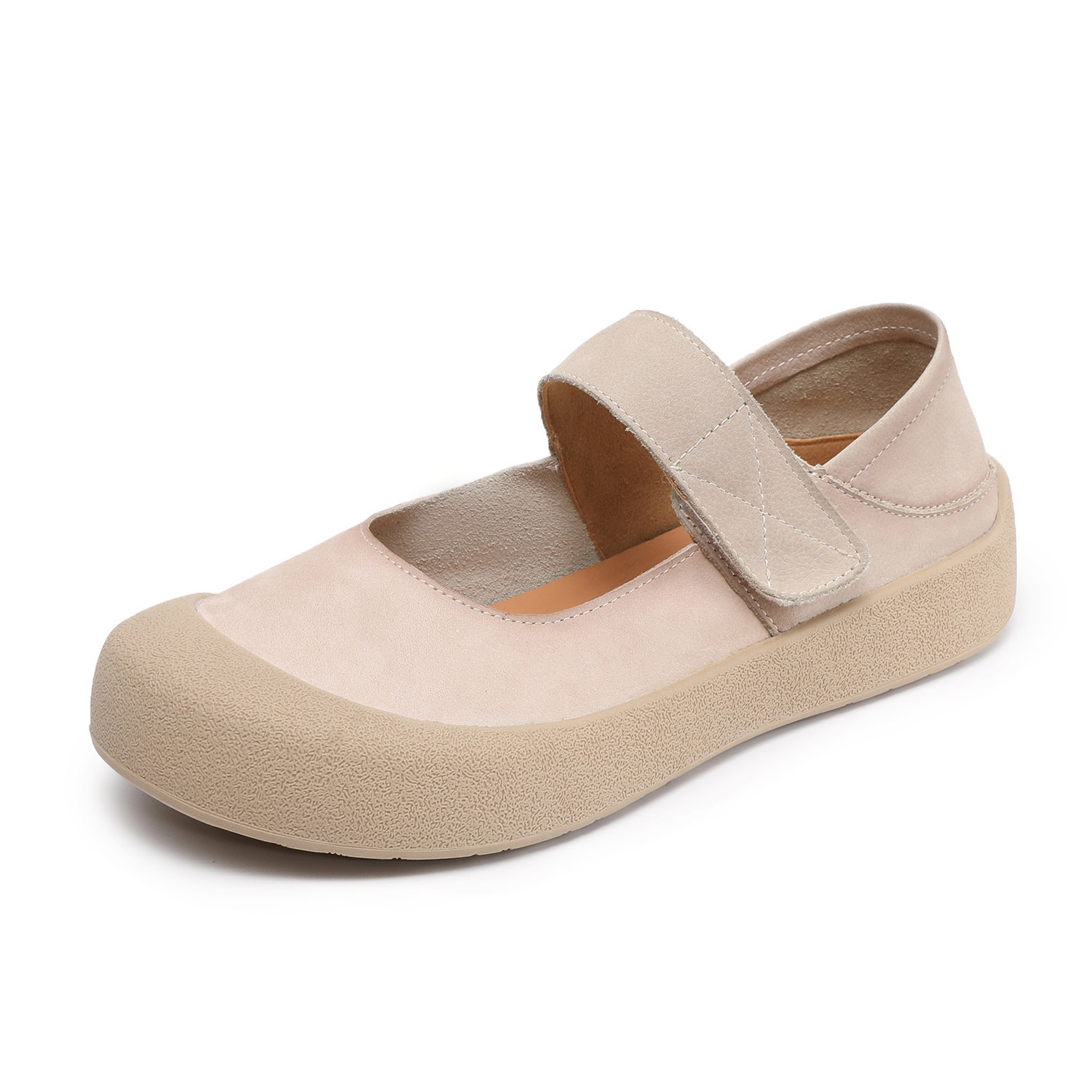 复古真皮休闲玛丽珍鞋平底鞋浅口单鞋女2026春季新款软底大头鞋,淘宝优惠券,粉丝福利购,淘宝优惠卷