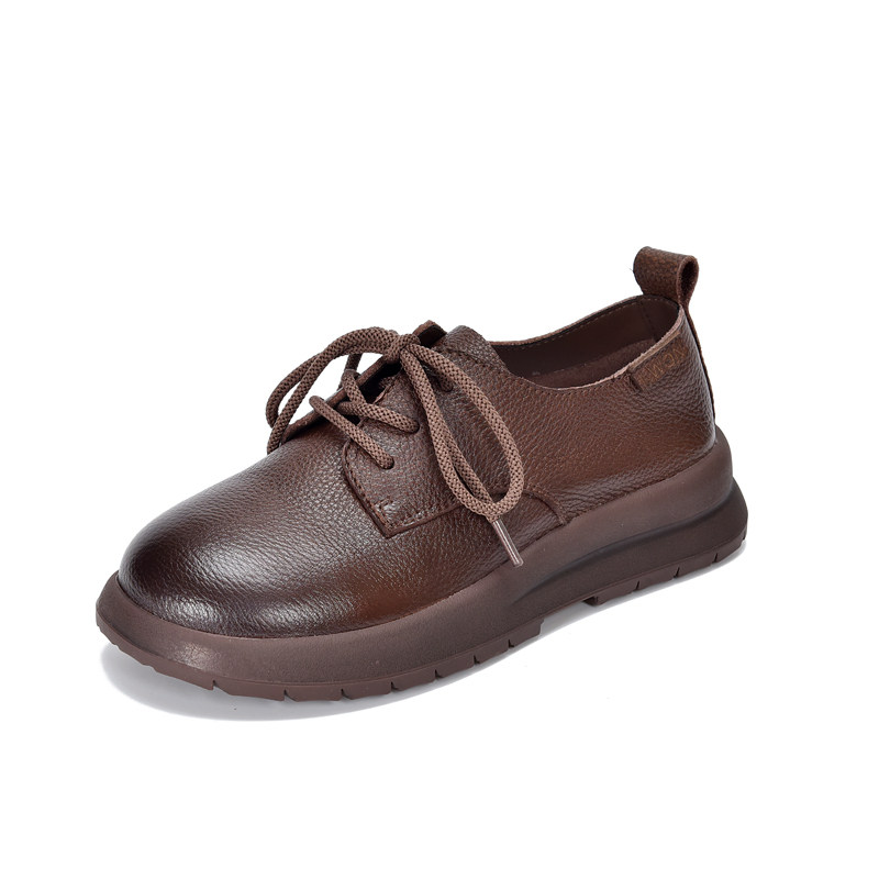 真皮深口加绒保暖2026春季情侣款系带头层牛皮圆头舒适百搭休闲鞋,淘宝优惠券,粉丝福利购,淘宝优惠卷