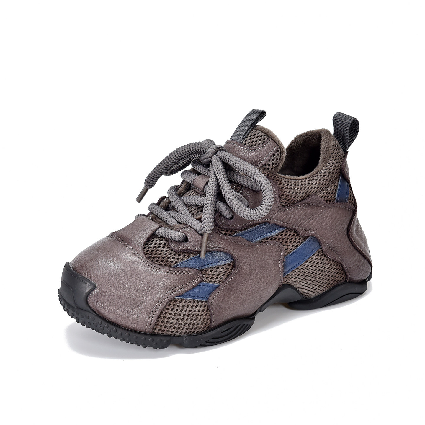 高品质头层牛皮撞色老爹鞋女2025秋新款真皮网面休闲运动女鞋潮鞋,淘宝优惠券,粉丝福利购,淘宝优惠卷