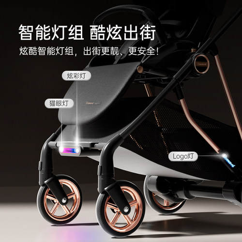 【智能】ibelieve爱贝丽魔丸6智能婴儿车新生儿推车摇篮可坐可躺 - 图2