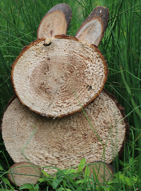 木头小兔子田园风手工摆件森系卡通家居店铺幼儿园装饰环保材质