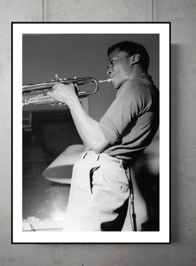 Miles Davis 迈尔斯戴维斯小号演奏家爵士蓝调布鲁斯音乐酒吧挂画