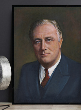 Roosevelt 罗斯福海报 美国总统伟人装饰画办公室会议室书房壁画