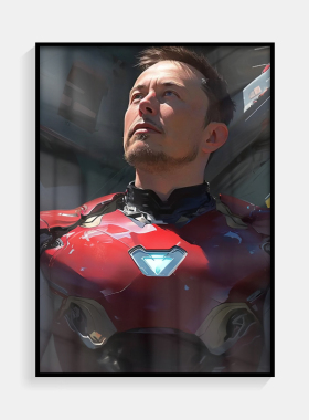 埃隆马斯克ElonMusk企业家名人办公会议室书房励志装饰画客厅挂画