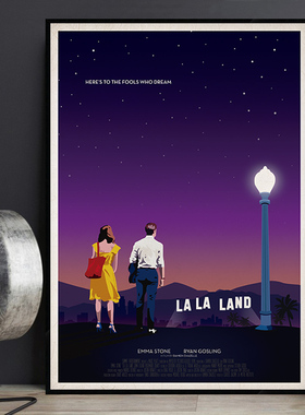 La La Land 爱乐之城 电影海报装饰画爱情文艺术餐咖啡厅酒吧挂画