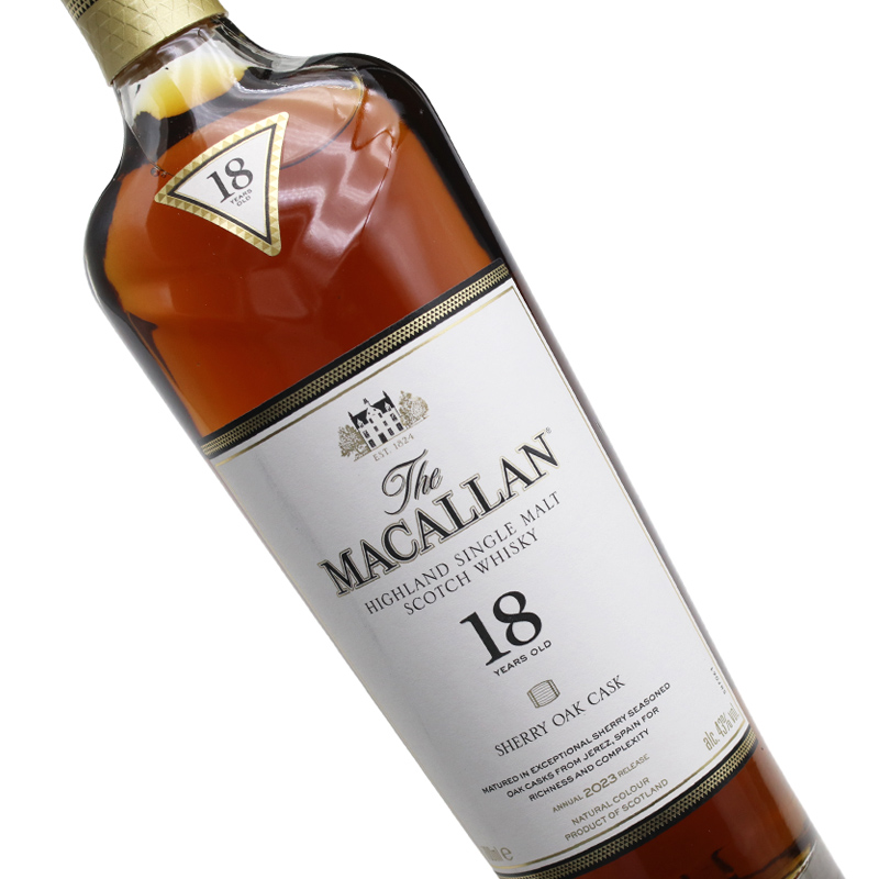 Macallan麦卡伦18年雪莉桶单一麦芽苏格兰威士忌烈酒700ML-图2