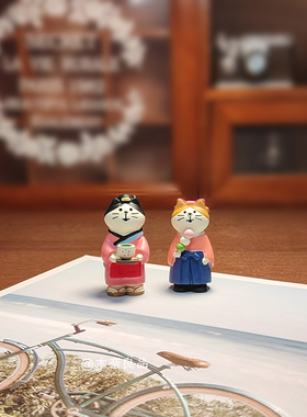 日式zakka樱花之旅富士山猫咪樱花树ins可爱少女心桌面摆件礼物女