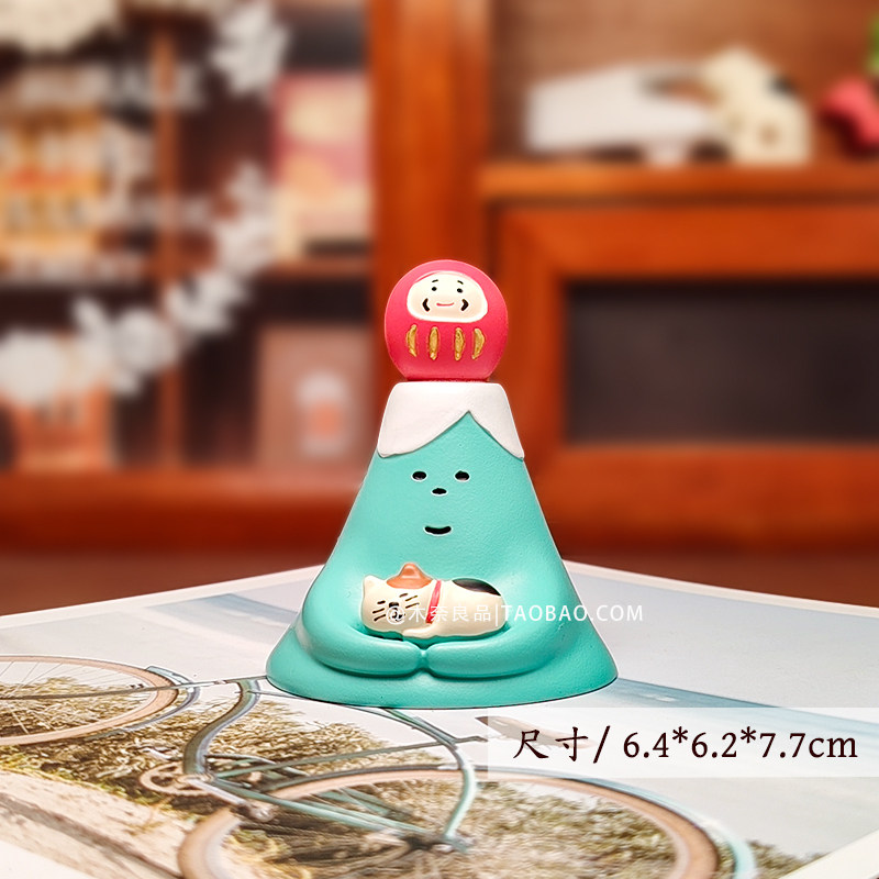 富士山招财猫卡通动物桌面摆件富士山造型创意装饰品可爱公仔摆设,淘宝优惠券,粉丝福利购,淘宝优惠卷