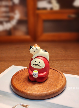 迷你Zakka平安招福猫咪摆件可爱治愈桌面手工车载装饰生日礼物女