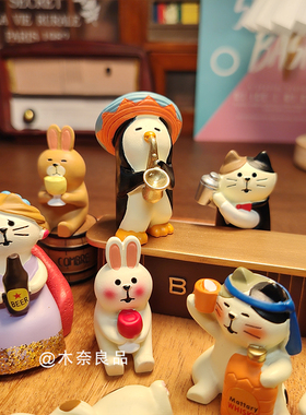 ZAKKA酒吧日式猫INS调酒师兔子装饰微缩小摆件桌面拍照道具