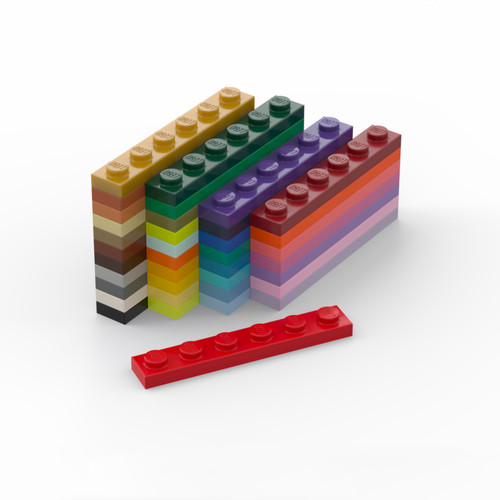 LEGO乐高 3666 1x6 基础板 白366601黑深灰红浅灰米棕黄蓝绿橙粉 - 图0