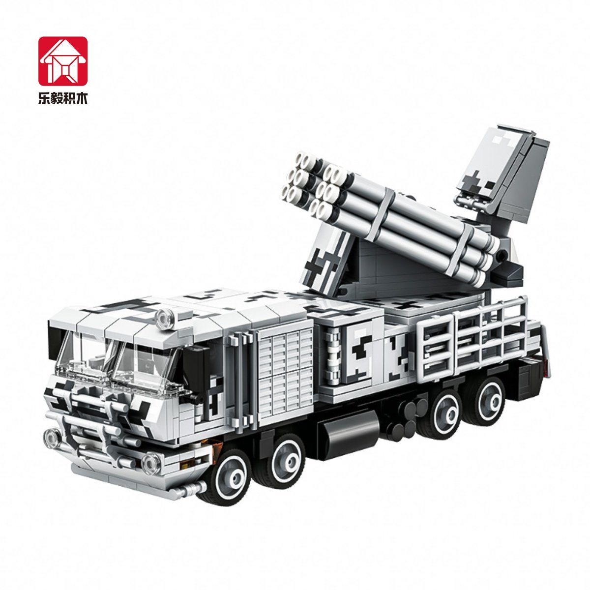 铠甲SM防空系统导弹装甲车拼装积木儿童益智力玩具汽车男孩子礼物