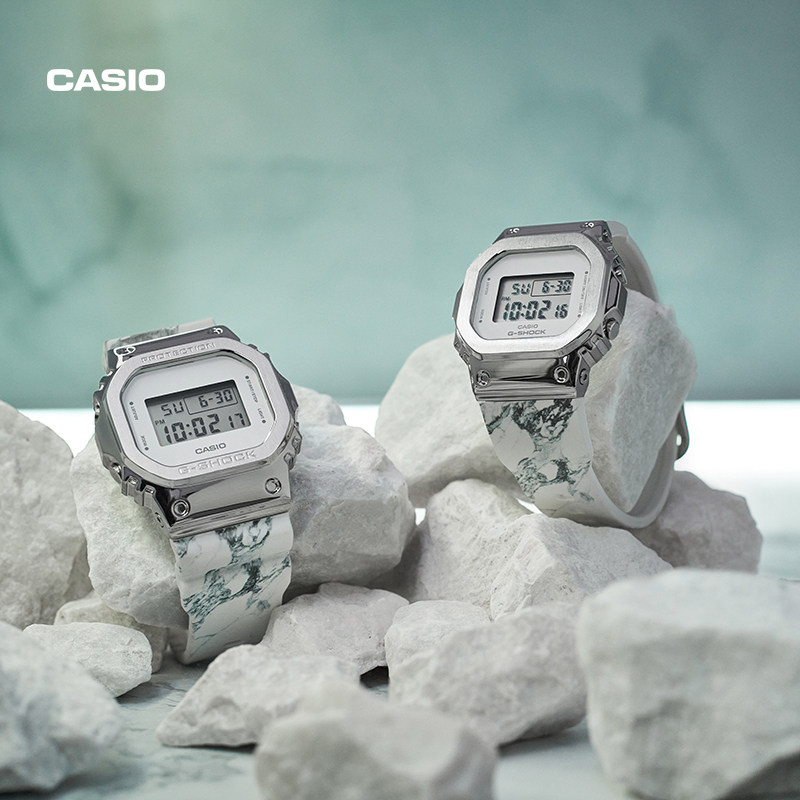 casio旗舰店大理石纹情侣潮流礼盒 casio日韩腕表