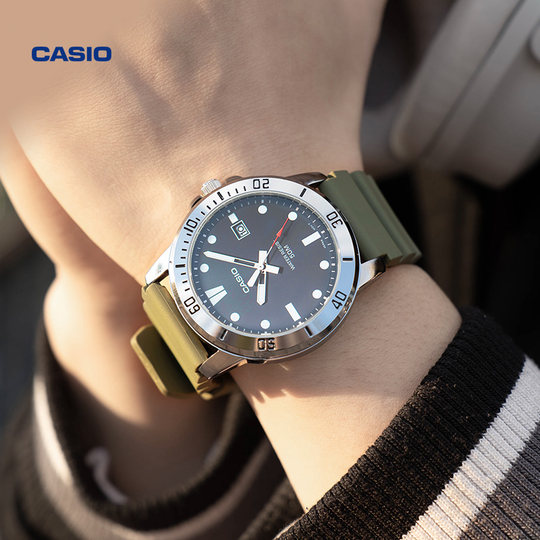 【圣诞礼物】卡西欧旗舰店MTP-VD01商务休闲石英男士手表官方正品