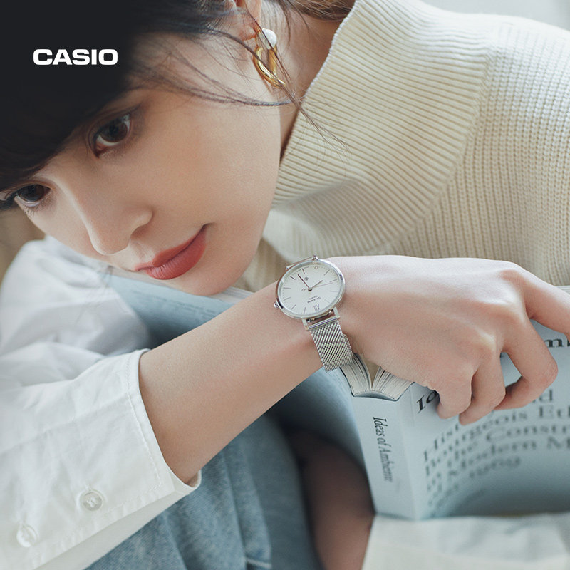 casio旗舰店she-4539防水女士手表 casio日韩腕表