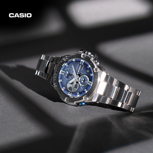 【七夕礼物】卡西欧旗舰店GST-B100太阳能蓝牙防水手表男 G-SHOCK - 图1