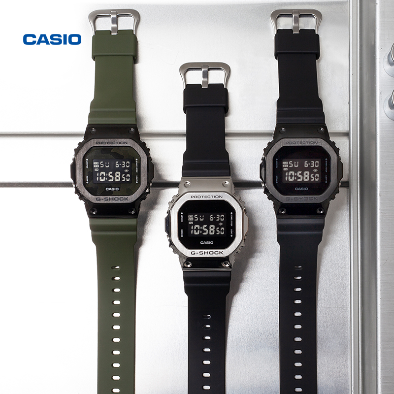 casio旗舰店gm-5600学生电子手表 casio日韩腕表