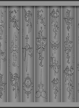 【美甲模具】小草模具联名灰色小熊复古宫廷相框链条烛台原创模具