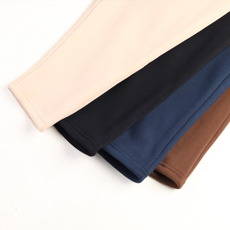 皇森冬季新款加绒加厚口袋装饰休闲裤女保暖宽松显瘦卫裤女哈伦裤,淘宝优惠券,粉丝福利购,淘宝优惠卷