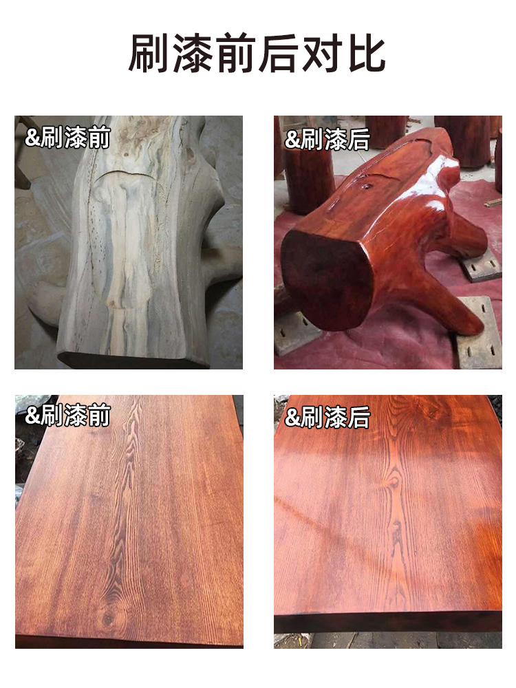 仿古木纹漆家具木门翻新水性木器漆彩色复古原木透明做旧油漆清漆 - 图1