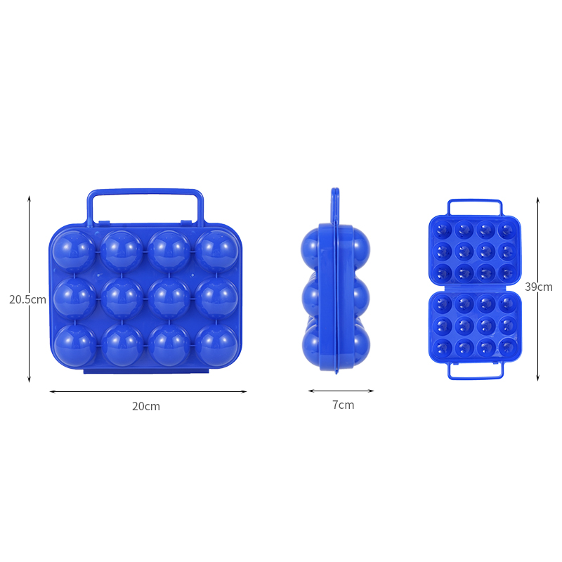 户外鸡蛋盒便携鸡蛋托野营防震防碎加厚6格12格装pp塑料野餐蛋托 - 图2