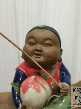 陶瓷石湾公仔生肖猪工艺品