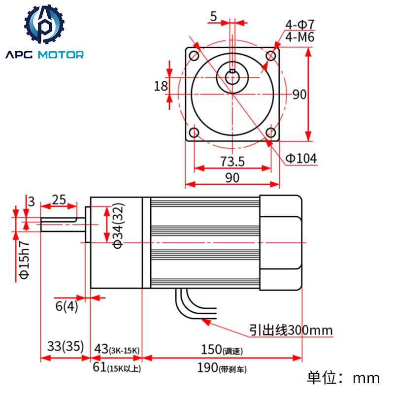 120W 220V交流齿轮减速电机/调速电机定速5IK120RGN-CF 380V马达-图1